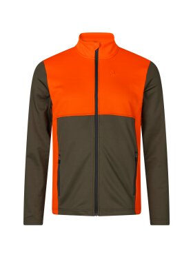 Trøjer & Fleece - Seeland - Elliot fleece - Pine green/Hi-Vis orange