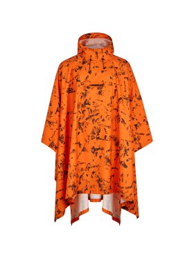 Jakker  - Seeland - Taxus Camo rain Poncho -InVis orange blaze