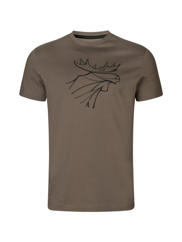 T-Shirts & Poloshirts - Härkila - Härkila graphic t-shirt 2-pack -Brown granite/Phantom