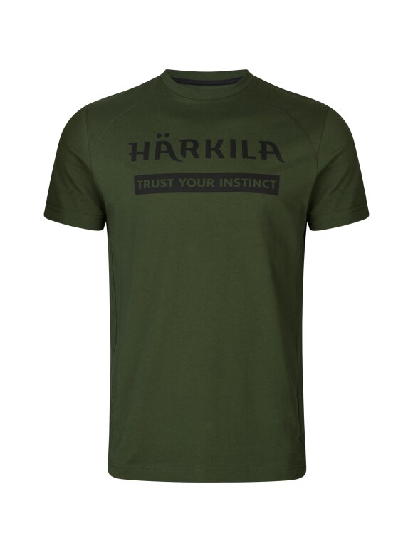 T-Shirts & Poloshirts - Härkila - Härkila logo t-shirt 2-pack -Duffel green/Phantom