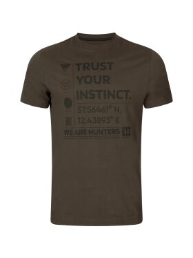 T-Shirts & Poloshirts - Härkila - Härkila Instinct S/S t-shirt -Shadow brown