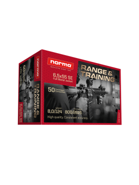 Trænings ammunition - NORMA - Range & Training 6,5x55 SE 8,0g