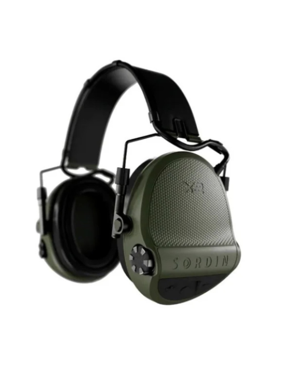 Høreværn - SORDIN - SORDIN X2 GREEN - HEADBAND LEATHER - MEMORY FOAM 